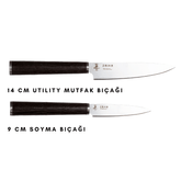 2'li Set - Utility 14 cm ve Soyma Bıçağı 8 cm - Paslanmaz Çelik